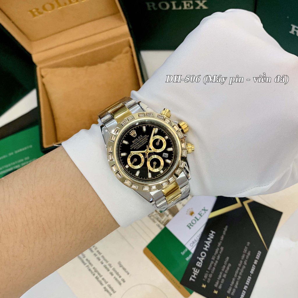 Đồng hồ nam Rolex - mặt tròn máy pin cao cấp có bảo hành DH506 ngochang108