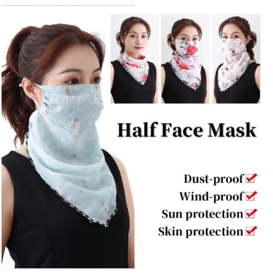 Khăn Choàng Cổ Chiffon 2022 Thoáng Khí Chống Bụi Cho Nữ