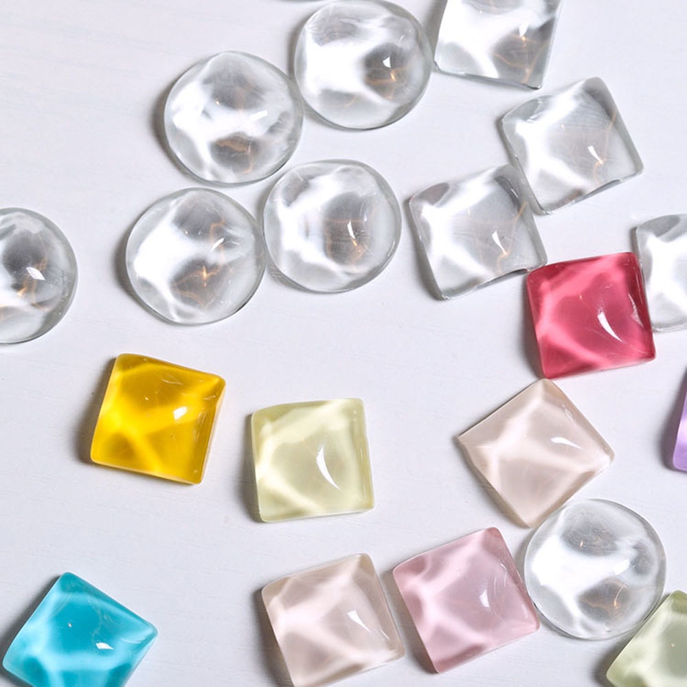 [Hàng mới về] Bộ phụ kiện trang trí móng nghệ thuật bằng thủy tinh trong suốt hình mèo