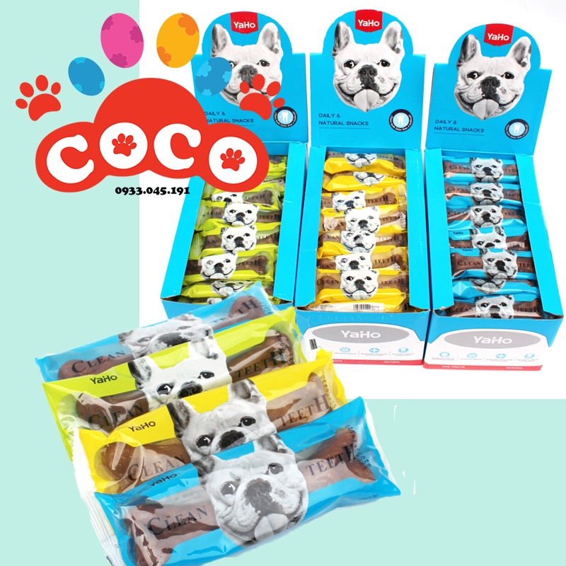 XƯƠNG GẶM CHO CHÓ THÚ CƯNG Yaho Clean Teeth Giúp sạch răng Thơm miệng Size 19 cm - 175gr Size To