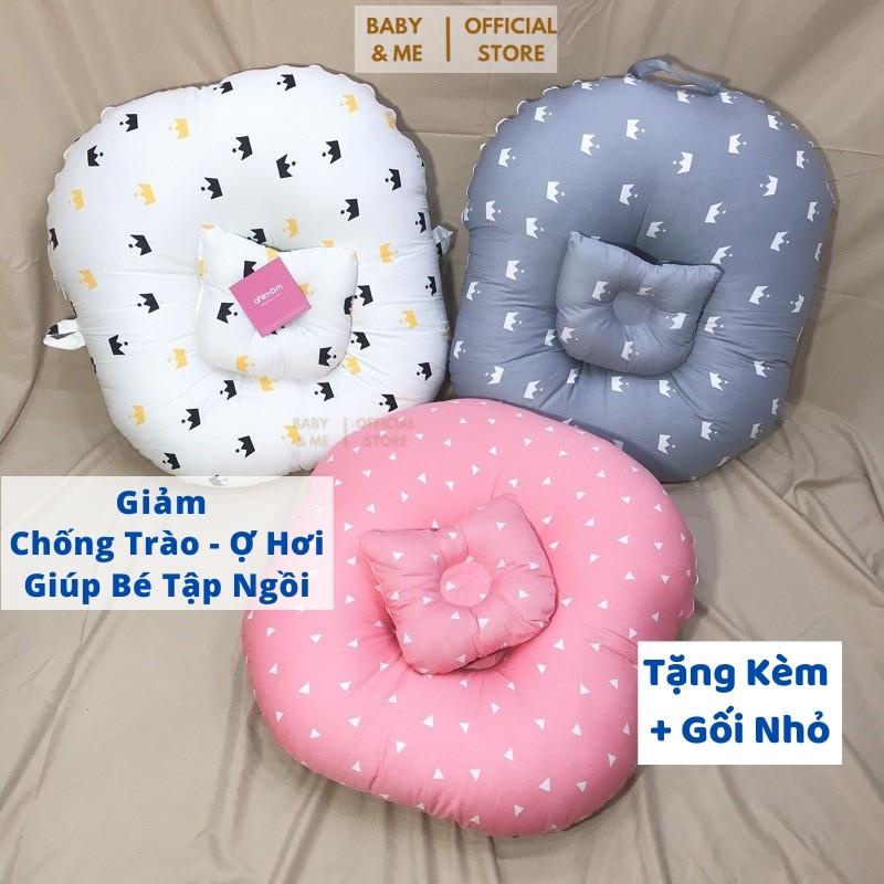 Gối chống trào ngược, Gối tập ngồi đa năng cho bé (Tặng kèm gối nhỏ)