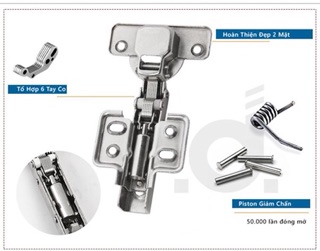 bản lể giảm chấn thép mạ