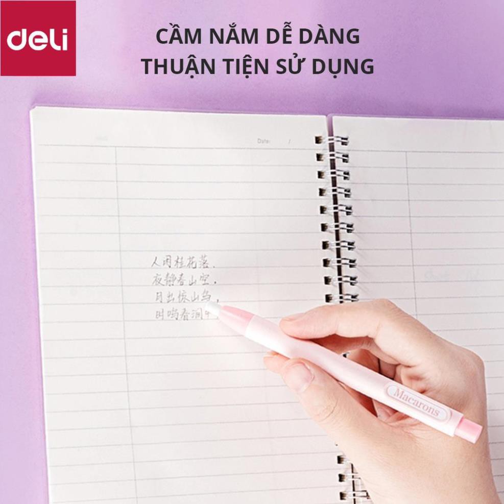 Tẩy chì dạng bút bấm Deli nhiều màu Hồng/ Xanh dương/ Xanh ngọc/ Vàng chanh - 71052 [Deli]