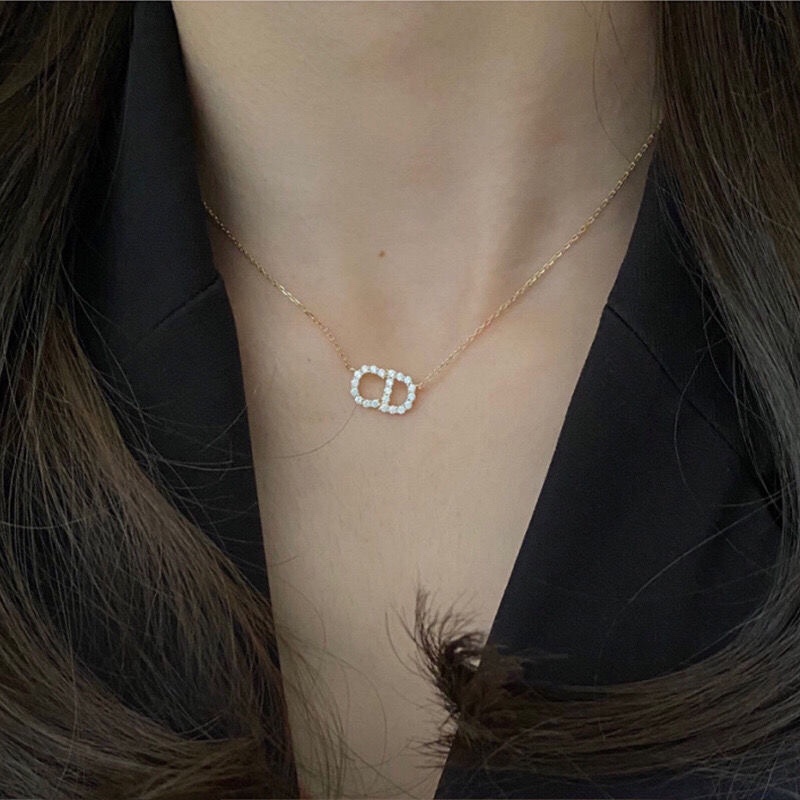 Vòng Tay/Vòng cổ Bằng Hợp Kim Mặt Chữ D Phong Cách Hàn Quốc Mới