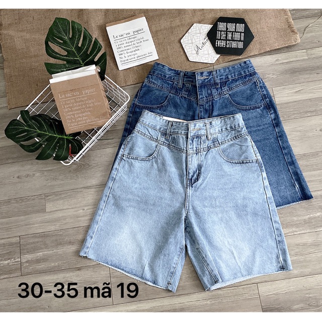 Quần Ngố jean trơn lưng kiểu Size 30-35