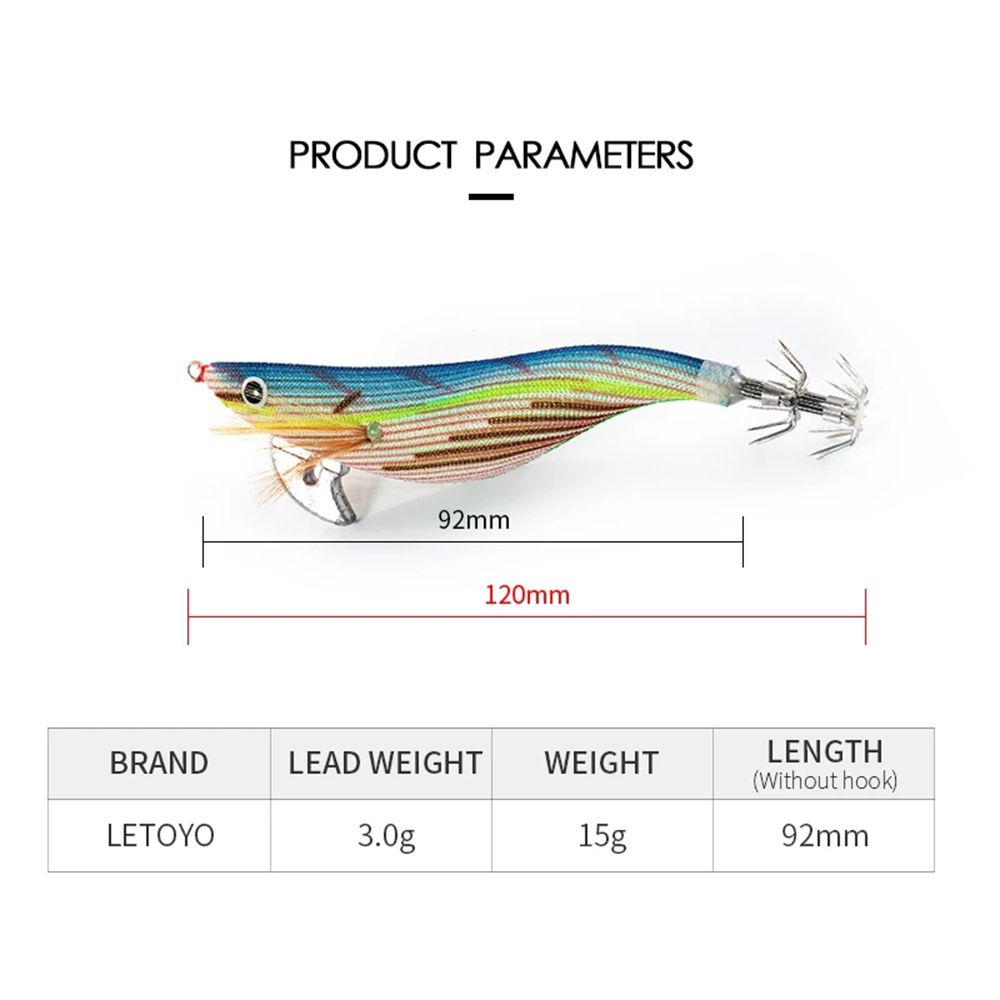 Mồi câu cá nhân tạo hình tôm mực dạ quang 3.0# 3.5# 92mm 15g / 110mm 21g 2021