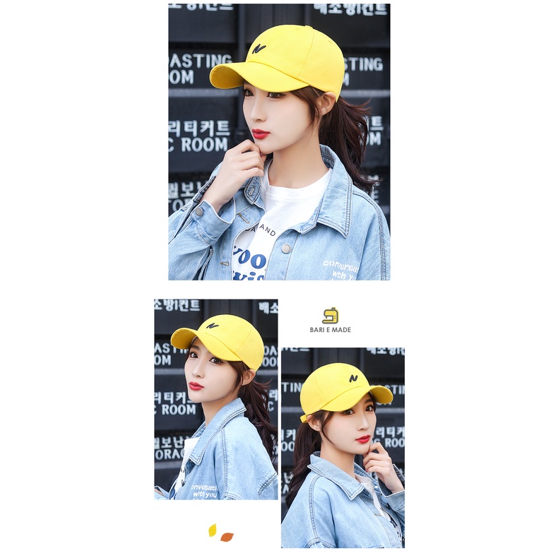 Mũ Lưỡi Trai Mềm Thêu Chữ N Phong Cách Thời Trang Cho Nam Và Nữ