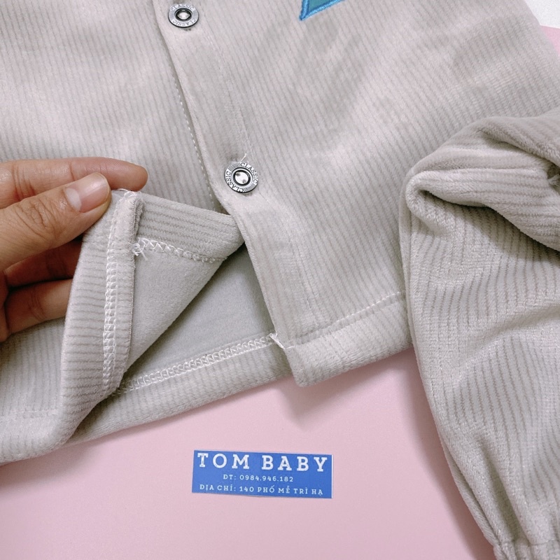 Bộ nỉ nhung tăm dày dặn HN Kids cho bé