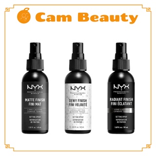 Xịt khóa nền giữ lớp makeup trang điểm NYX Long Lasting Setting Spray 60ml Cam Beauty thumbnail