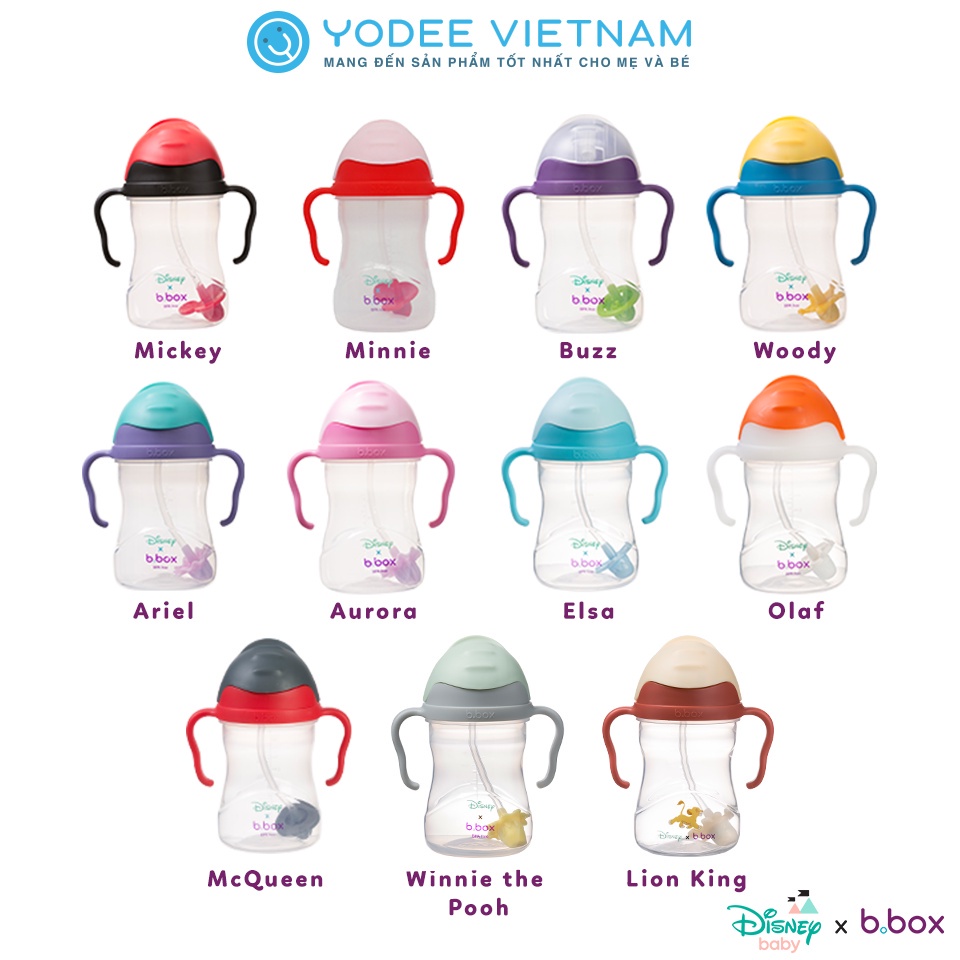 Bình nước 360 độ B.Box Disney cho bé tập uống nước 240ml