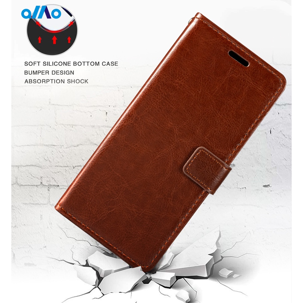 Bao da điện thoại PU nắp gập từ tính có ngăn ví đựng thẻ kiêm giá đỡ bảo vệ toàn diện cho VIVO y17s Y15S 2021 Y15A
