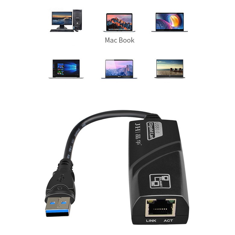 Cáp USB 3.0 ra Ethernet RJ45 Gigabit 1000Mbps - Jinghua Z312