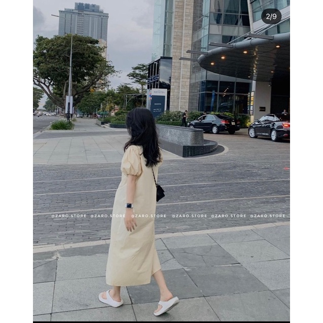 Váy sơ mi tay bồng dáng dài Hàn Quốc, Đầm sơ mi tay bồng - Dorita Boutique