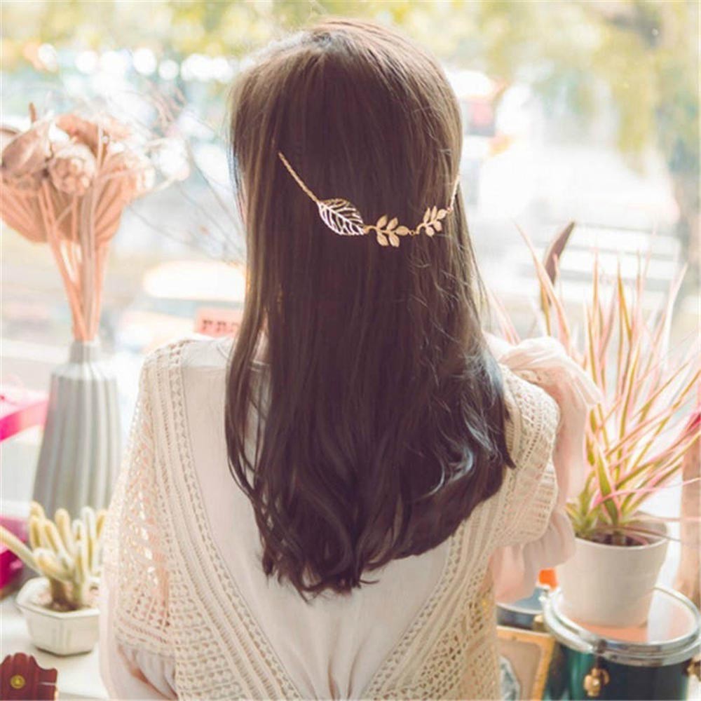 Phụ kiện trang trí tóc hình chiếc lá xinh xắn cho nữ