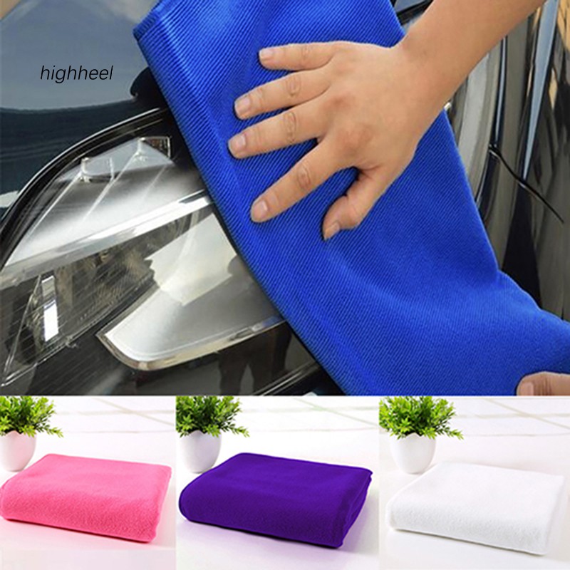 【HHEL】Bathroom Kitchen Supplies Car Wash Microfiber Towel Hand Face Shower Washcloth