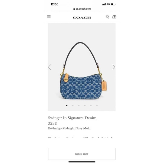 TÚI COACH SWINGER DENIM