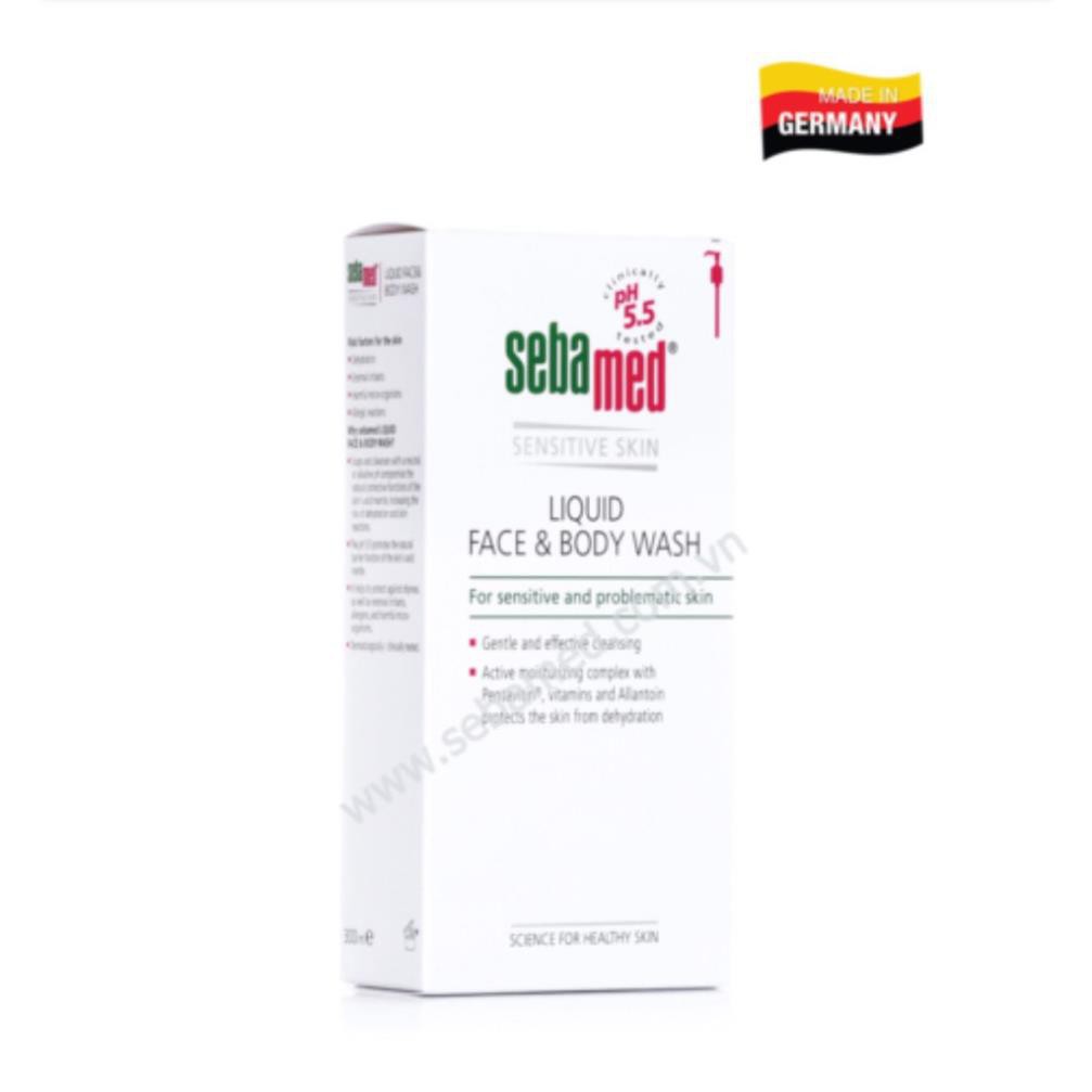 2IN1 - SỮA RỬA MẶT & TOÀN THÂN DA NHẠY CẢM SEBAMED pH5.5 - ĐỨC - 300ML/1000ML(SEBAMED LIQUID FACE & BODY WASH) | BigBuy360 - bigbuy360.vn