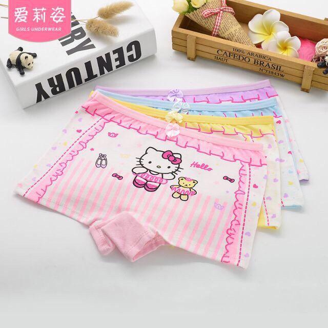 Quần chip cho bé gái tín đồ hello kitty , công chúa 2 trong 1