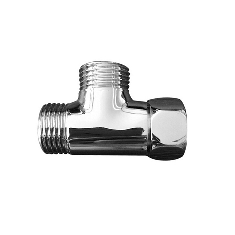 1 PC Three-Way 4-Dividing Joint Nut Angle Valve Round Square Shape Valve for Shower Handheld Shower Bidet Sprayer Switch Valve