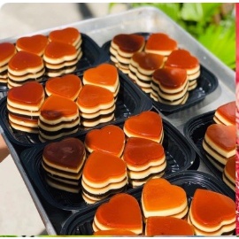 10 Hũ nhựa tim làm bánh flan caramen, rau câu
