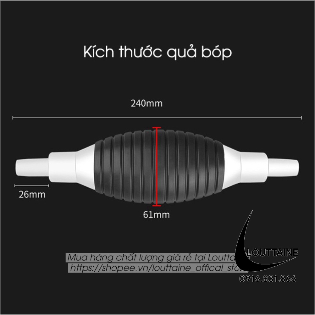 Ống hút nước bóp tay ống PVC mềm dài 1 mét, dụng cụ bơm hút chất lỏng xăng dầu chất lỏng bóp tay thông minh tiện dụng