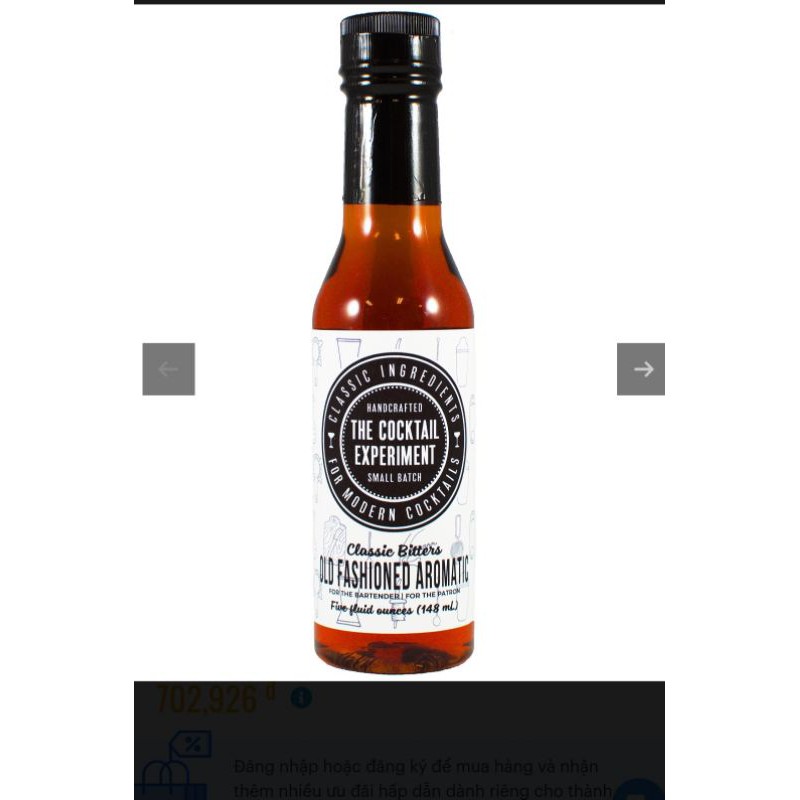 Tinh Dầu Pha Chế Cocktail Chicory 148ML R ượ u Cocktail Experiment USA