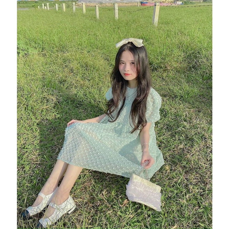 ĐẦM BBD TAY PHỒNG XỐP PASTEL 2M