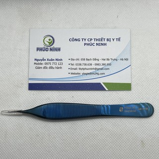 Nhíp gắp phẫu thuật Adson xanh Đức [Có mấu]