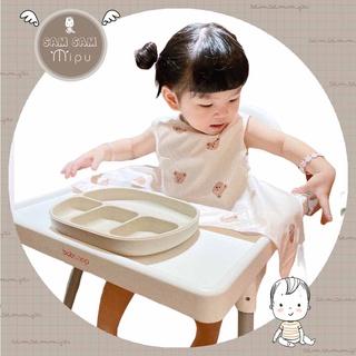 Áo yếm cho bé ăn dặm BLW không tay từ 6m đến 3y có nút hít, vải chống thấm Hàn Quốc- Shop Mẹ Sam