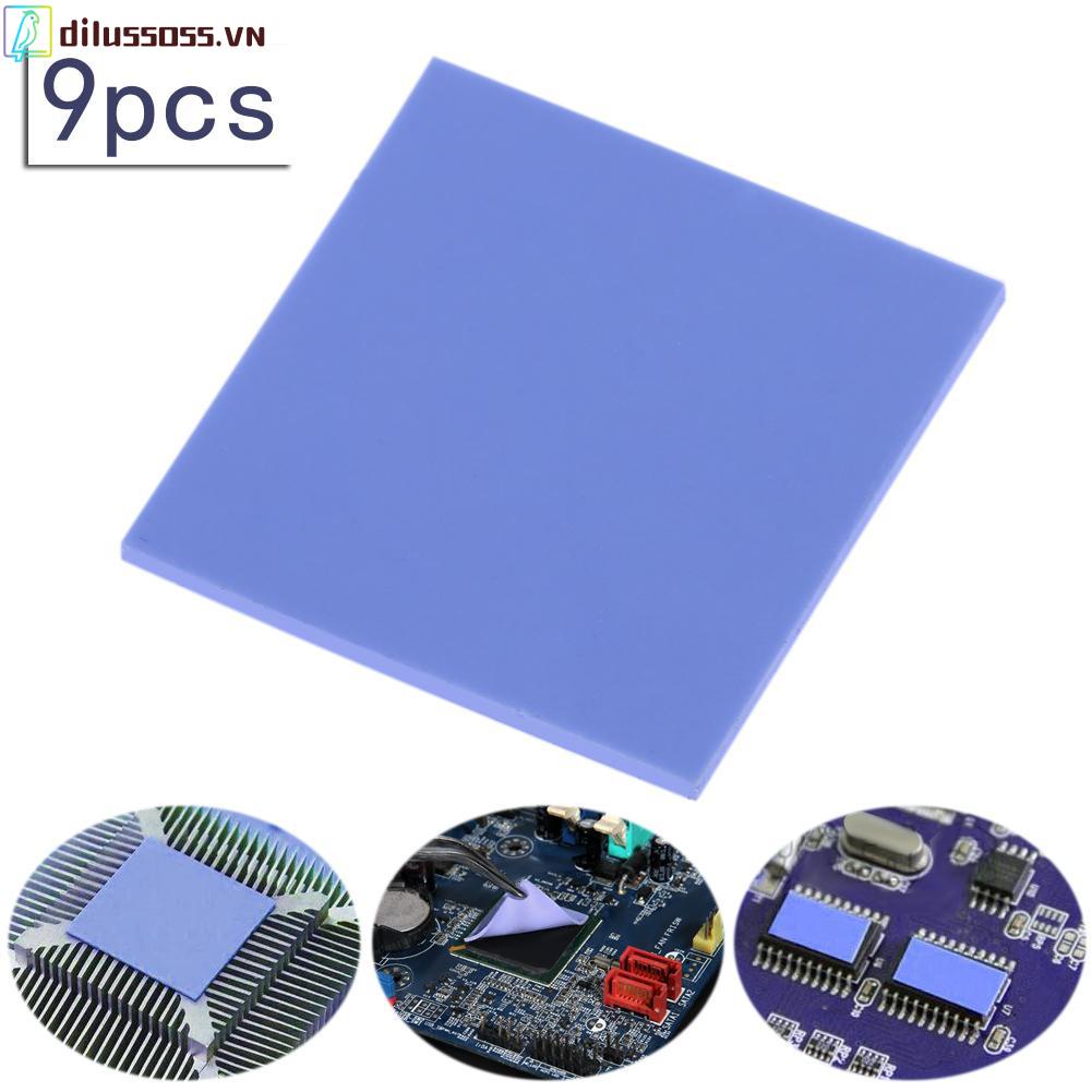 Bộ 9 Miếng Tản Nhiệt 30x30 X 2mm Bằng Silicon Cho Gpu Cpu