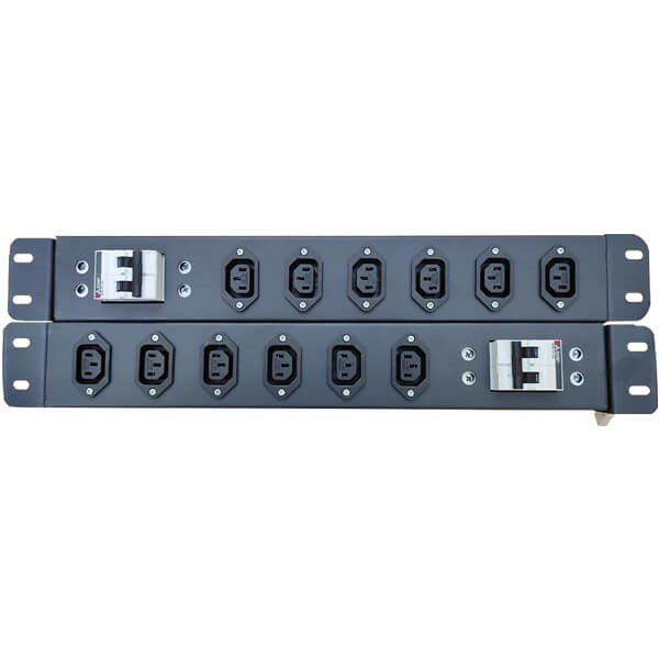 THANH NGUỒN PDU 6 CỔNG C13 CÓ APTOMAT 32A LẮP TỦ MẠNG 19 INCH