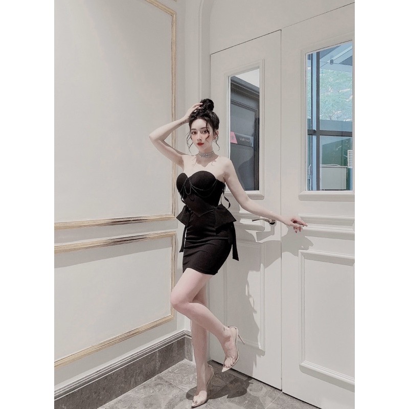 Đầm body cúp ngực nhún eo