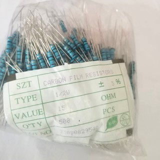 Điện trở than quy cách 1/2W 15ohm 100 con