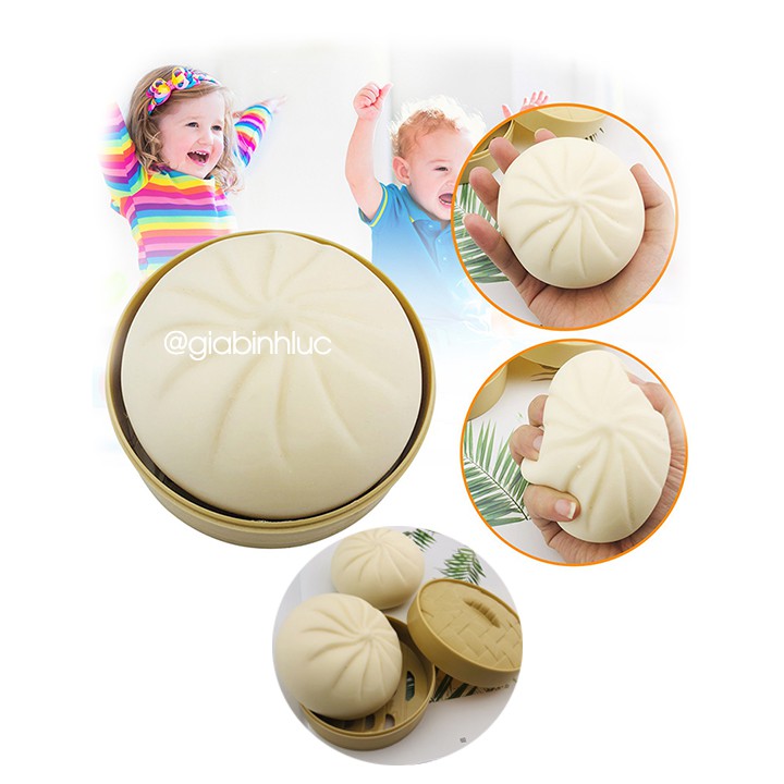 Bánh bao giảm stress [HÀNG CÓ SẴN] Bánh bao đồ chơi cho trẻ em người lớn chất liệu TPR an toàn sức khỏe