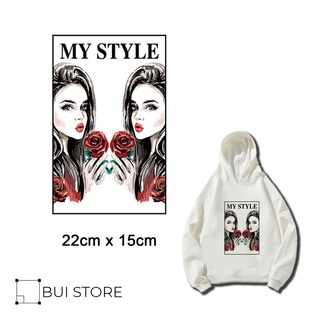 Hình ủi nhiệt offset dán trang trí quần áo hình My Style