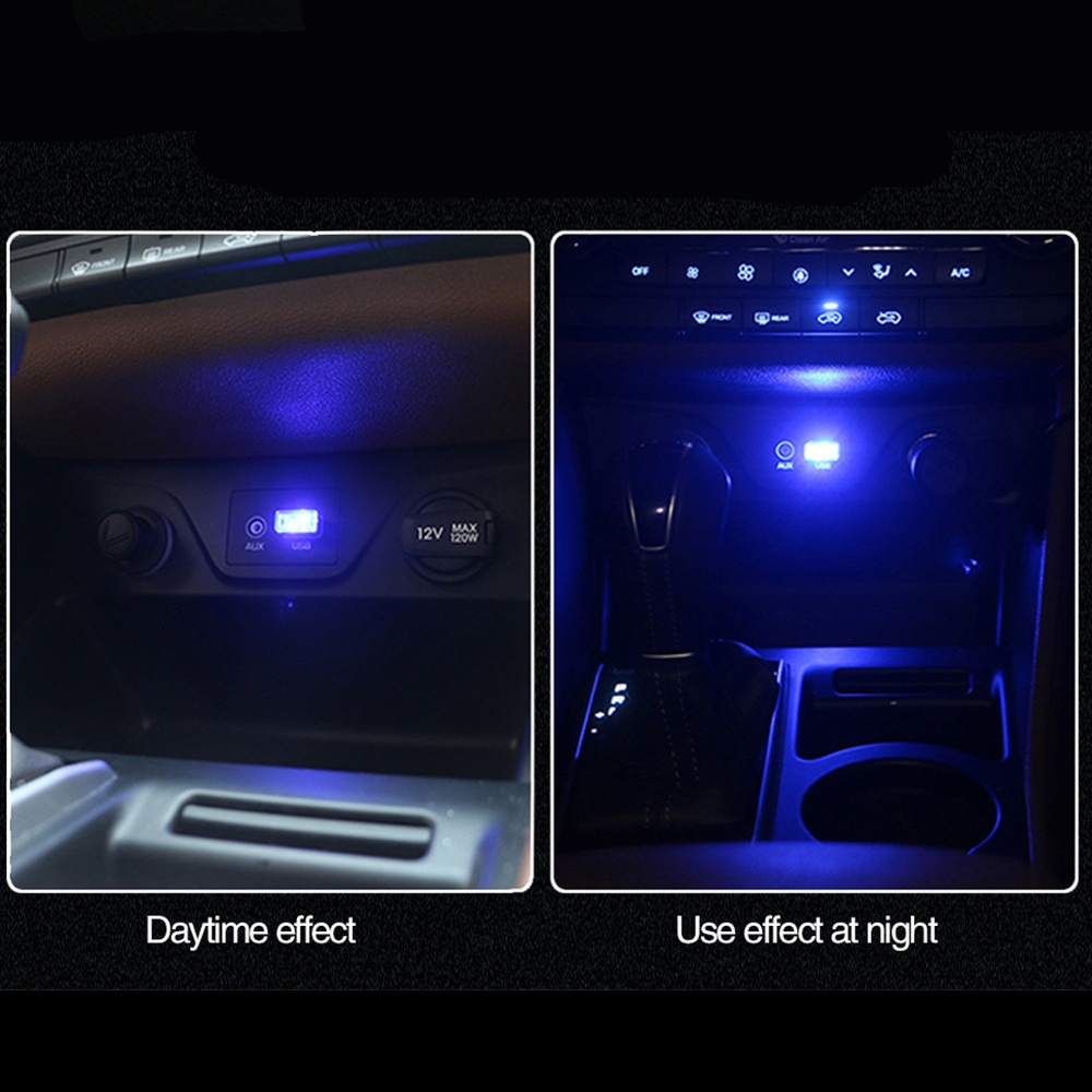 Đèn LED USB 7 Màu Tạo Không Khí Cho Nội Thất Xe Hơi