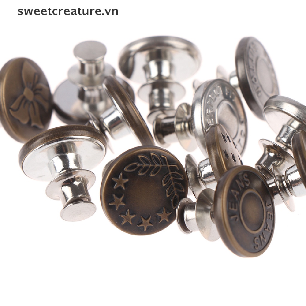 Nút bấm quần jean bằng kim loại 17mm DIY
