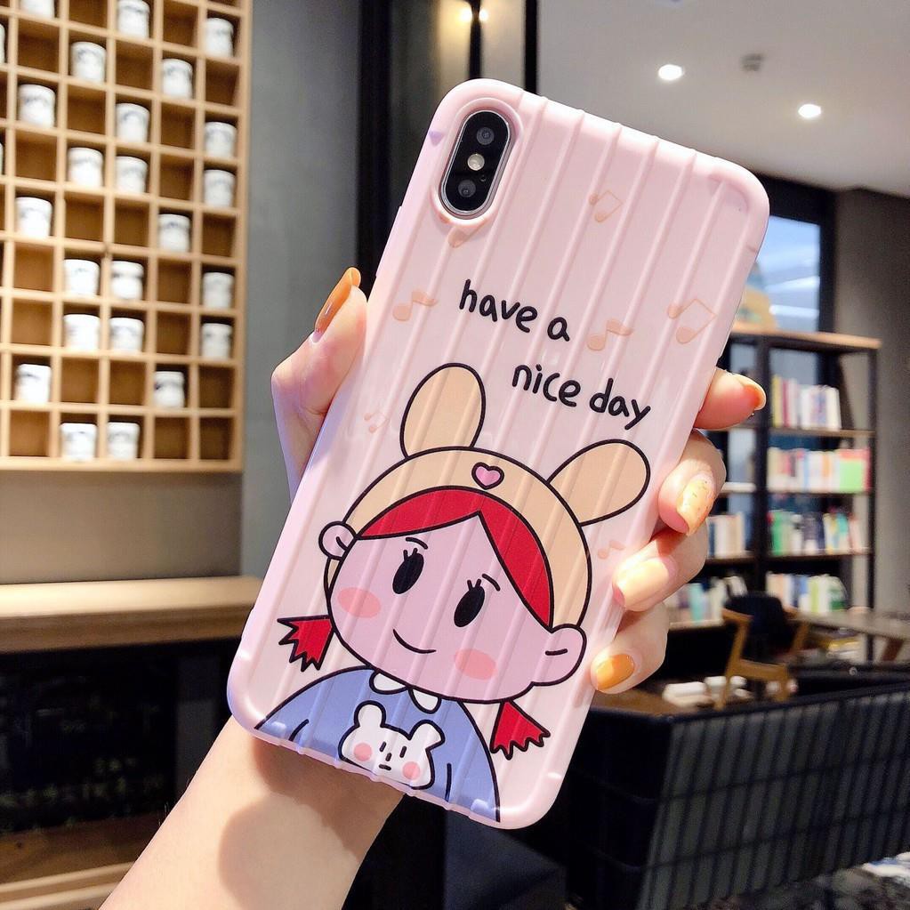 ỐP LƯNG DẺO SỌC VÂN VALI CHO IPHONE 7/7Plus/6/6S/6S PLUS/6 PLUS/8/8PLUS/X/XS MAX/IP11