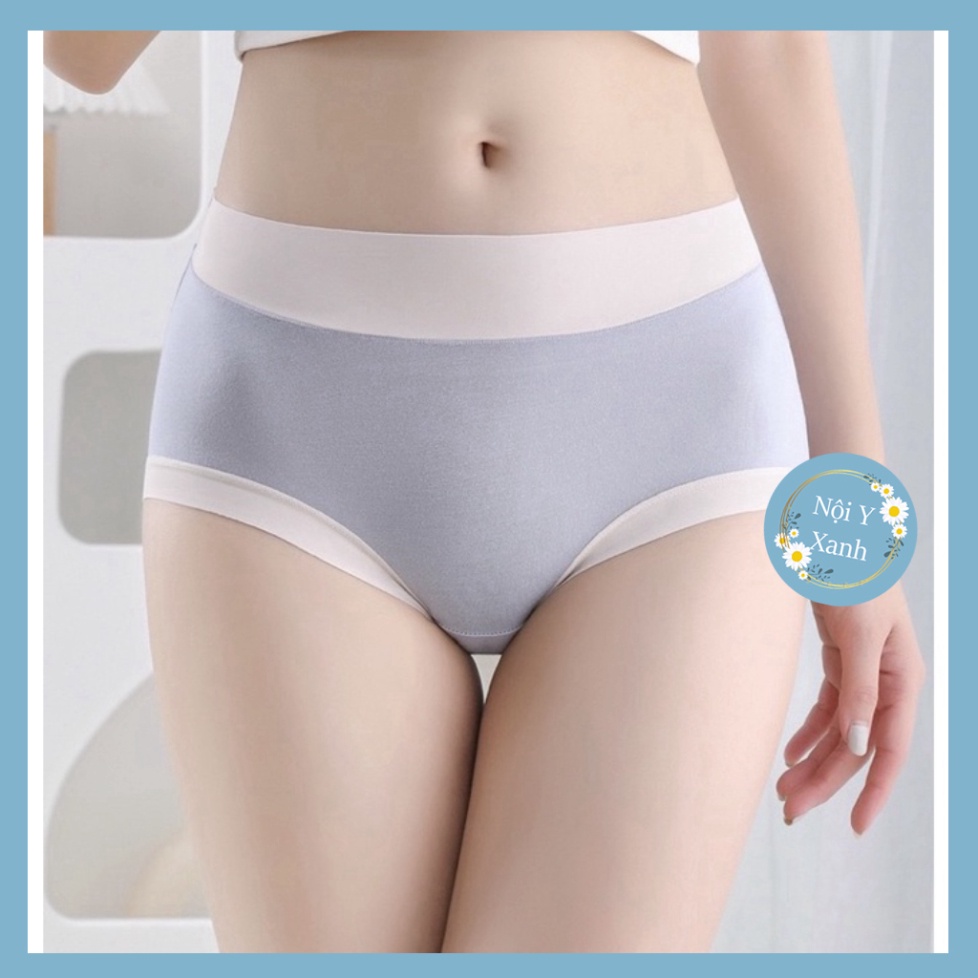 Quần Lót Nữ ❤️Quần Lót Cotton Su Cạp Cao mềm mại kháng khuẩn sexy gợi cảm 789 Nội Y Xanh chất thoáng mát cao cấp