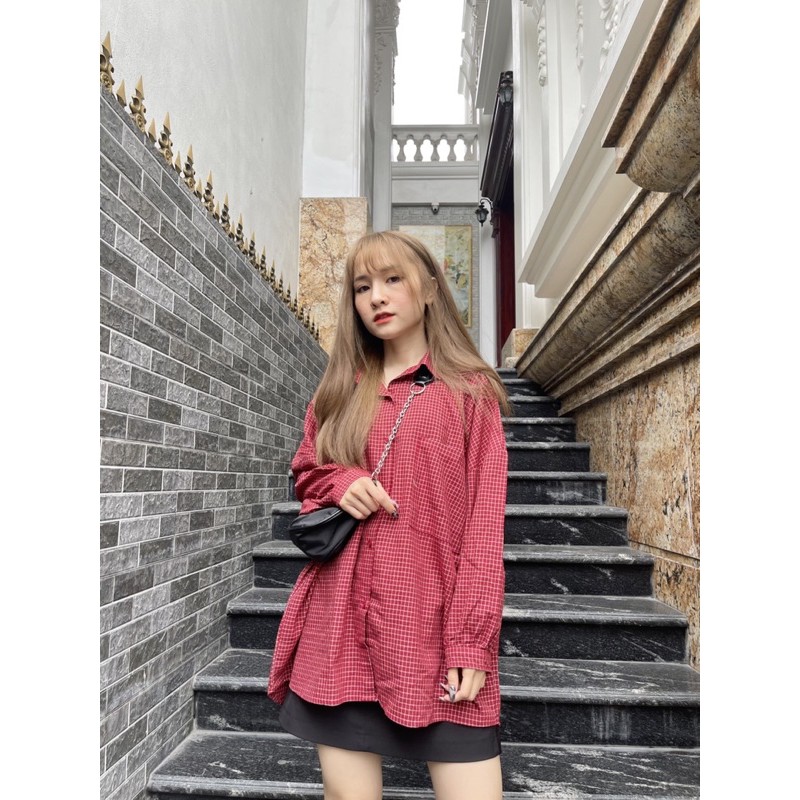 Áo sơ mi kẻ CARO NHÍ tay rộng - 5 nàu kẻ | BigBuy360 - bigbuy360.vn