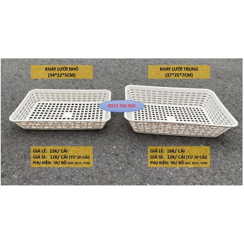 Set 10 giỏ quà Tết (khay lưới trung)