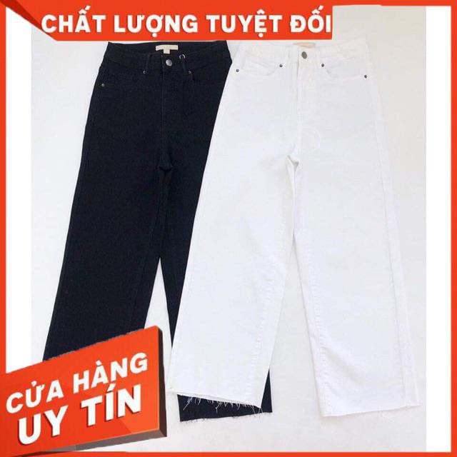 [hình thật] QUẦN JEANS ĐEN ỐNG RỘNG- shop tự chụp | BigBuy360 - bigbuy360.vn