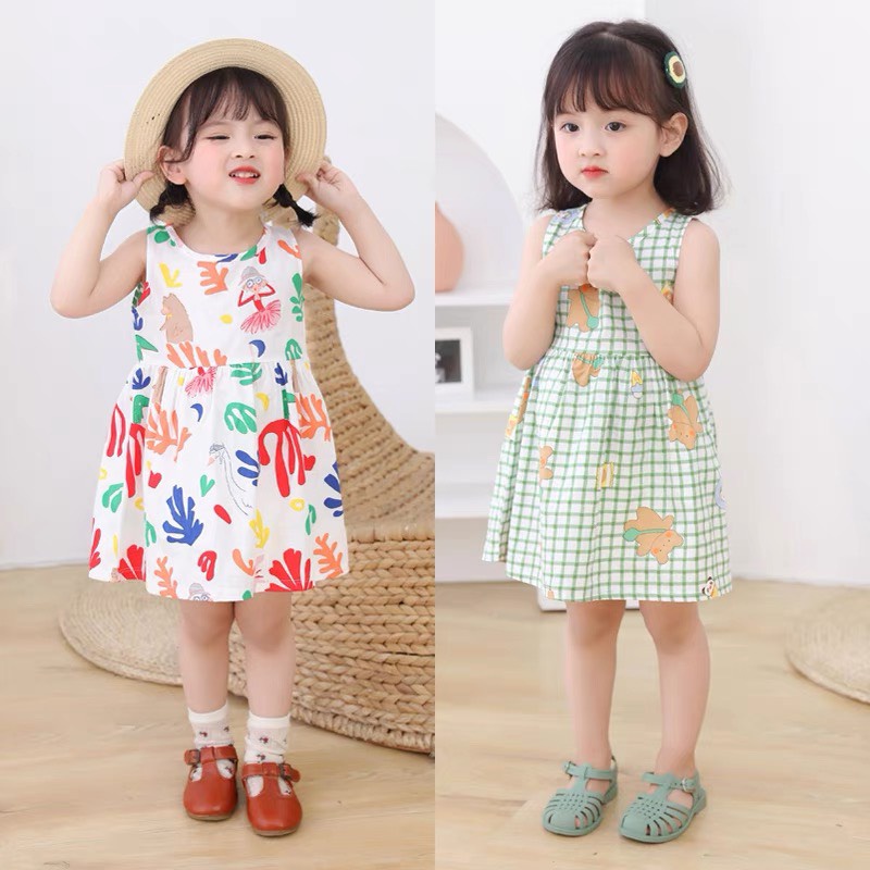 Váy bé gái, chất liệu lanh lụa cao cấp size 5 - 19 kg