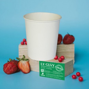 Combo 25 Ly giấy 7oz kèm Nắp nóng NN70Đ