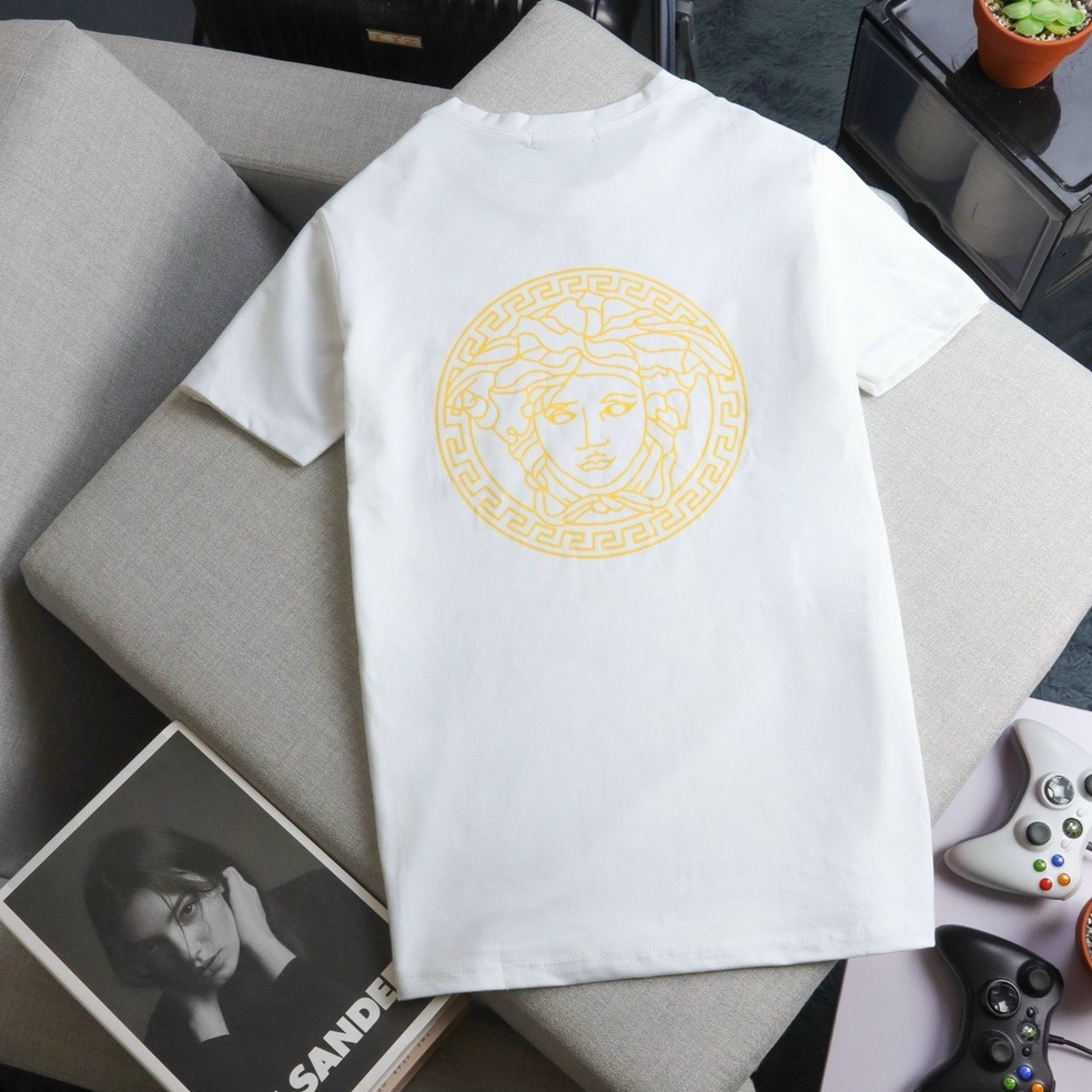 Áo Thun Nam Tay Ngắn OBOKFASHION, Áo Phông Nam Cổ Tròn Chất Thun Lạnh Màu Trắng- Đen-Vàng  ACT15