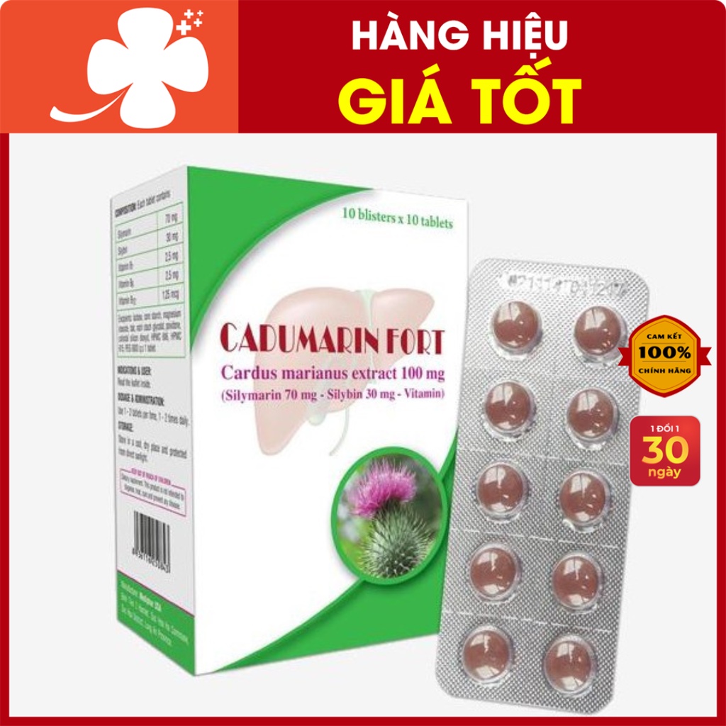 Cadumarin Fort – Hỗ trợ điều trị viêm gan, phục hồi chức năng gan, tăng cường giải độc gan (100 viên)