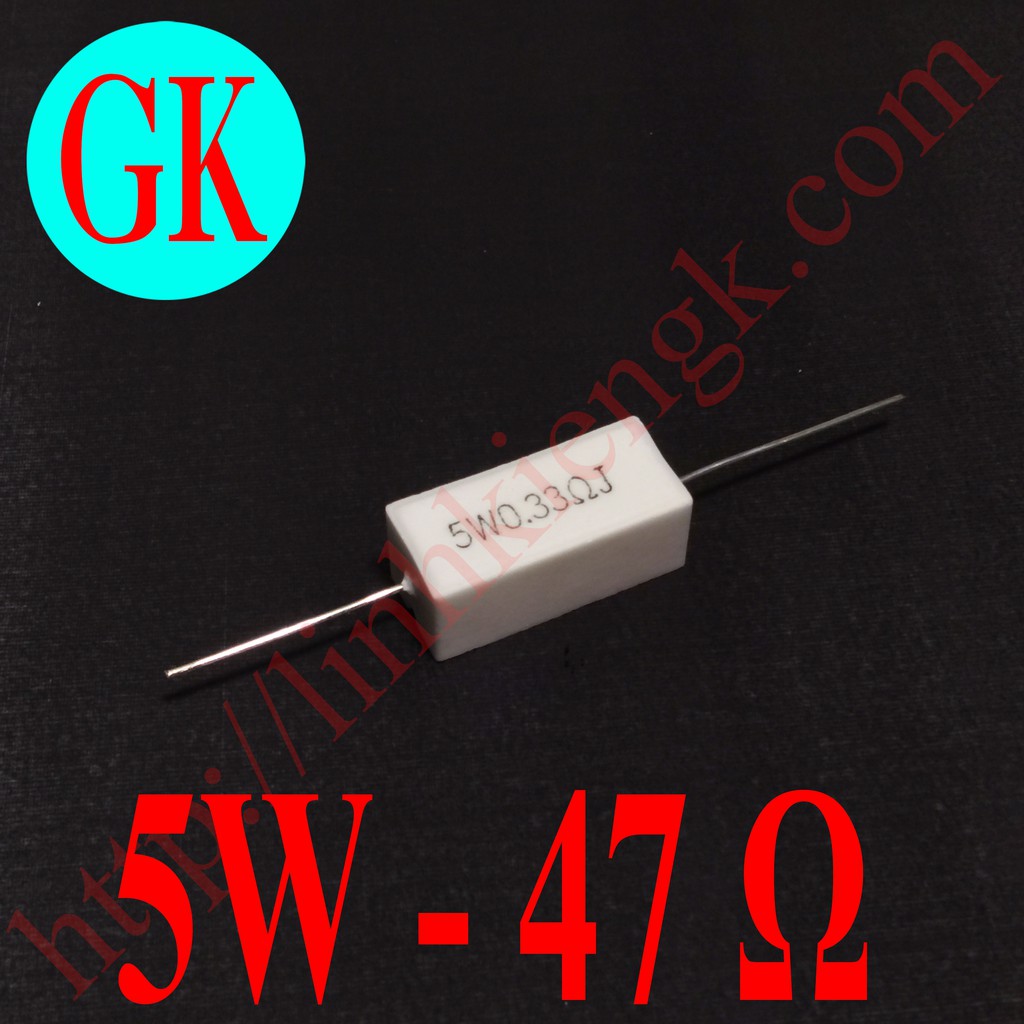 (10 con) Điện trở sứ 5W 47 ôm [K-03-08]