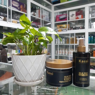 Combo hấp dầu & sữa dưỡng tóc Kassi