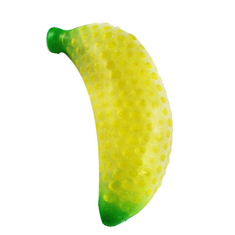 Squishy Beads Filled Banana Toy Squeeze Stress Relief Autism Fidget Kids Toy