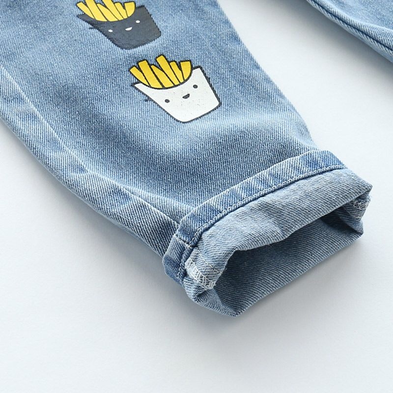 Quần Jeans Dài Thời Trang Dành Cho Bé Trai Gái 2-8 Tuổi